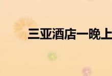 三亚酒店一晚上多少钱（三亚酒店）