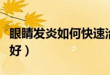 眼睛发炎如何快速治疗（眼睛发炎了如何快速好）