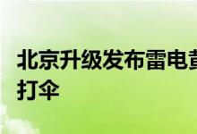 北京升级发布雷电黄色预警！在空旷场地不要打伞