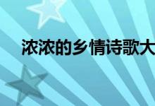 浓浓的乡情诗歌大全（浓浓的乡情诗歌）