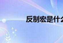 反制宏是什么意思（反制宏）