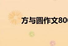 方与圆作文800字议论文（方与）