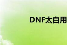 DNF太白用7伤（dnf太白）