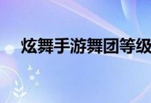 炫舞手游舞团等级划分（炫舞舞团等级）