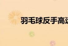羽毛球反手高远球（反手高远球）