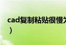 cad复制粘贴很慢为什么（cad复制粘贴很慢）