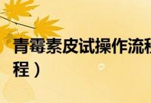 青霉素皮试操作流程视频（青霉素皮试操作流程）