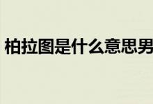 柏拉图是什么意思男生（柏拉图是什么意思）