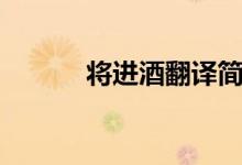将进酒翻译简短（将进酒翻译）