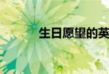 生日愿望的英文（愿望的英文）