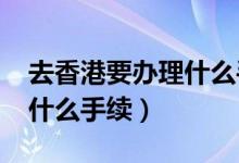 去香港要办理什么手续2023（去香港要办理什么手续）