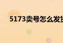 5173卖号怎么发货（5173怎么卖东西）