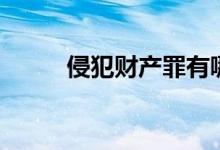 侵犯财产罪有哪些（侵犯财产罪）