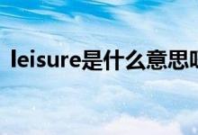 leisure是什么意思呀（leisure是什么意思）