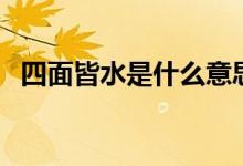 四面皆水是什么意思（四面皆山打一个字）