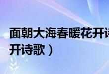 面朝大海春暖花开诗歌解析（面朝大海春暖花开诗歌）