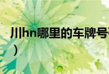 川hn哪里的车牌号码（川h是四川哪里车牌号）