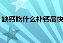 缺钙吃什么补钙最快最好（缺钙吃什么食物）