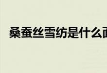 桑蚕丝雪纺是什么面料（雪纺是什么面料）