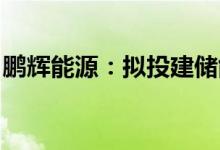 鹏辉能源：拟投建储能项目和半固态电池项目