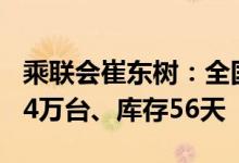 乘联会崔东树：全国乘用车市场6月末库存344万台、库存56天