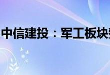 中信建投：军工板块整体景气度有望迎来复苏