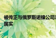被传正与俄罗斯诺镍公司洽谈合资建厂 中伟新材料回应:不属实