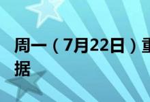 周一（7月22日）重点关注财经事件和经济数据