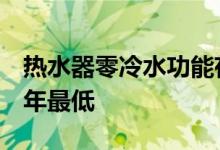 热水器零冷水功能存在感越来越低：份额创4年最低