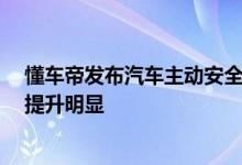 懂车帝发布汽车主动安全测试体系  新能源车主动安全功能提升明显