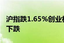 沪指跌1.65%创业板指跌3.04% 超4600只股下跌