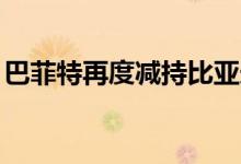 巴菲特再度减持比亚迪 持仓比例降至5%以下