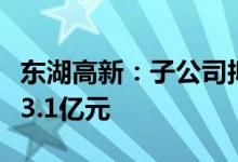 东湖高新：子公司拟向湖北数据集团增资不超3.1亿元