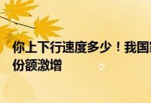 你上下行速度多少！我国家庭户均接入带宽速度公布：千兆份额激增