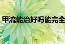 甲流能治好吗能完全治愈吗（甲流能治好吗）