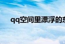 qq空间里漂浮的东西（qq空间漂浮物）