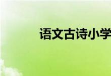 语文古诗小学必背（语文古诗）