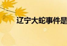 辽宁大蛇事件是真的吗（辽宁大蛇）