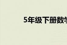 5年级下册数学期末试卷（5年）