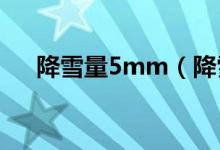 降雪量5mm（降雪量毫米是什么概念）