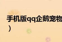 手机版qq企鹅宠物（qq宠物企鹅领养手机上）
