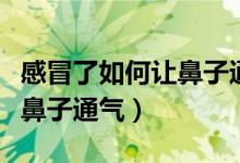 感冒了如何让鼻子通气快一点（感冒了如何让鼻子通气）
