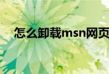 怎么卸载msn网页插件（怎么卸载msn）