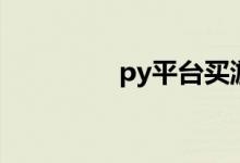 py平台买游戏（py平台）