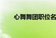 心舞舞团职位名叫什么（舞团之心）
