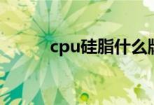 cpu硅脂什么牌子好（cpu硅脂）