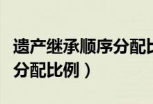 遗产继承顺序分配比例怎么算（遗产继承顺序分配比例）