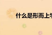 什么是形而上学（什么是形而上）