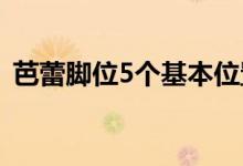 芭蕾脚位5个基本位置视频（芭蕾脚位图片）