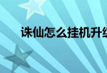 诛仙怎么挂机升级快（诛仙怎么挂机）